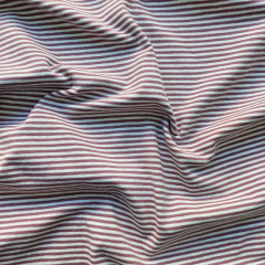 Jerseystoff schmale Streifen 2 mm Garn gef�rbt, wei� mauve #KK0043