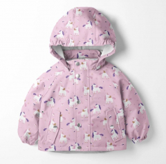 Aqua Protect Regenmantelstoff Einhorn, wei� lila rosa