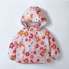 Aqua Protect Regenmantelstoff Blumen, mauve wei� camel hellrosa