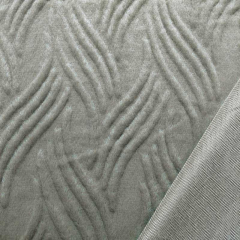Fellimitat Fake Fur Pl�sch gemustert 3D grafisches Muster, khakigr�n