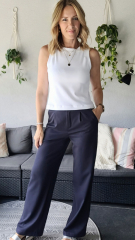 RESTST�CK 98 cm Hosenstoff 2-Way Stretch Wool Touch, dunkelblau