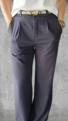RESTST�CK 98 cm Hosenstoff 2-Way Stretch Wool Touch, dunkelblau
