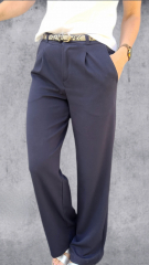 RESTST�CK 98 cm Hosenstoff 2-Way Stretch Wool Touch, dunkelblau