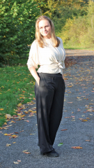 Hosenstoff 2-Way Stretch Wool Touch, schwarz