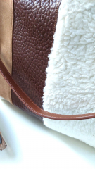 elastisches Wildleder Imitat Fake Suede, camel