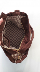 elastisches Wildleder Imitat Fake Suede, dunkelbraun