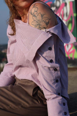 Lyocell Stoff Twill TENCEL™ – Blusenstoff, matt braun (schlamm)