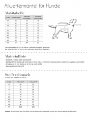 Papierschnittmuster Allwettermantel Hunde Fadenk�fer