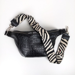 Lederimitat Krokolederimitat f�r Bekleidung elastisch, schwarz