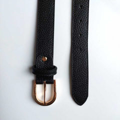 Lederg�rtel Damen - Gr. 100 - gold Schnalle - schwarz