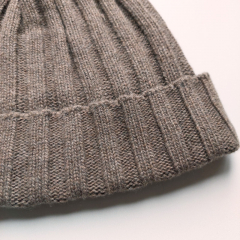 M�tze aus Kaschmirmix Strickstoff- soft brown- made in Italy