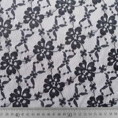 RESTST�CK 50 cm Futterstoff Spitze Blumendruck glatt weich, schwarz grau
