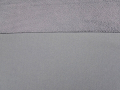 Softshell Stoff Jackenstoff Fleeceabseite uni, mausgrau