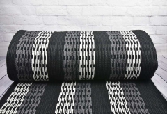 RESTST�CK 48 cm Strickstoff mit Struktur Mantelstoff wollige Haptik, schwarz grau