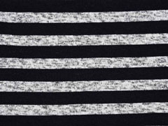 RESTST�CK 56 cm Strickstoff Streifen angeraut, schwarz grau