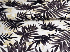 RESTST�CK 50 cm Viskose Leinen Palmbl�tter, braun cremewei�