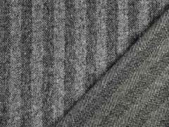 Jackenstoff Jacquard Fischgr�t angeraut, grau
