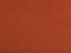 Musselin Stoff Double Gauze uni, terracotta