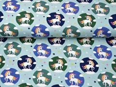 Jersey Einh�rner Wolken Sterne, hellmint