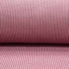 Strickstoff Baumwolle Halbpatent gerippt, dunkles altrosa