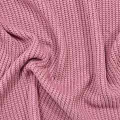 Strickstoff Baumwolle Halbpatent gerippt, dunkles altrosa
