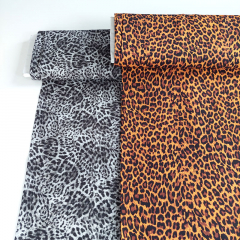 RESTST�CK 63 cm Viskose Webware Leopardenmuster, schwarz grau aus LENZING™ ECOVERO™ Viscosefasern