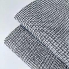 Jacquard Jerseystoff Glencheck, schwarz wei�