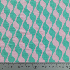 Viskosestoff leichte Webware grafisches Muster, rosa mint