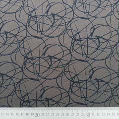 RESTST�CK 94 cm Viskose Jerseystoff Kringel Kreise, schwarz dunkelbraun