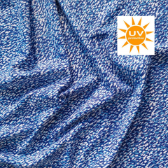 Badeanzugstoff Funktionsjersey abstrakte Striche Drizzle, wei� blau