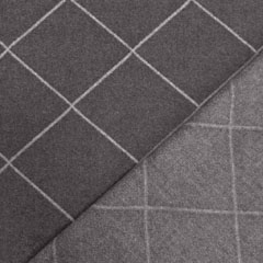 Jacquardjersey Strickstoff Rauten Gitternetz, cremewei� dunkeltaupe