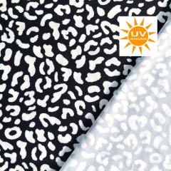 Badeanzugstoff Funktionsjersey Tierprint, wei� schwarz
