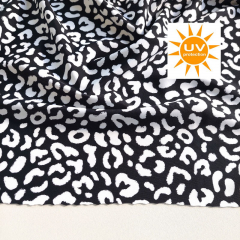 Badeanzugstoff Funktionsjersey Tierprint, wei� schwarz