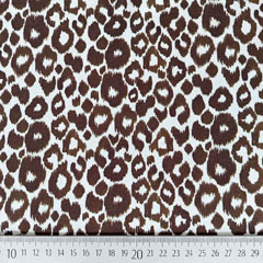 Jerseystoff Leopardenmuster Ikat, braun cremewei�