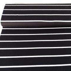 Viskose Jerseystoff Streifen, schwarz (3 cm breit) wei� (5 mm breit)