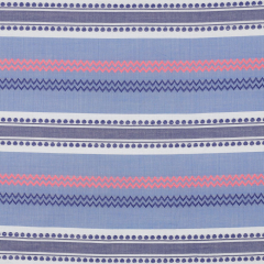 Baumwollstoff Streifen garngef�rbt Jacquard Bord�ren Neon Zickzack, neonorange jeansblau