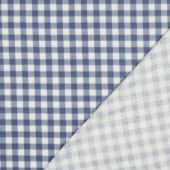 RESTST�CK 50 cm Flanellstoff Baumwollstoff Karomuster kariert, jeansblau wei�