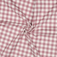 Flanellstoff Baumwollstoff Karomuster kariert, mauve wei�