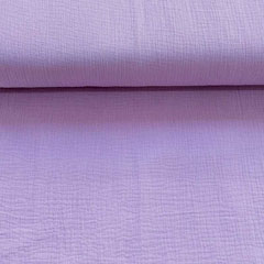 Musselin Stoff Double Gauze uni, lavendel