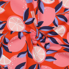 beschichteter Baumwollstoff Zitronen Fr�chte, blau rosa rot