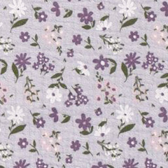 Musselin Stoff Baumwollstoff Blumen Bl�mchen, mauve altrosa grau