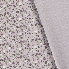 Musselin Stoff Baumwollstoff Blumen Bl�mchen, mauve altrosa grau