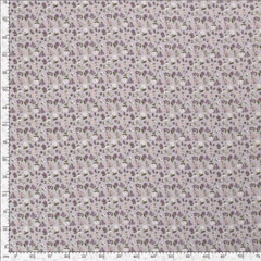 Musselin Stoff Baumwollstoff Blumen Bl�mchen, mauve altrosa grau