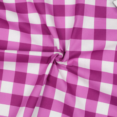 beschichteter Baumwollstoff gro�es Karomuster 3 cm, beere wei�