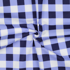 beschichteter Baumwollstoff gro�es Karomuster 3 cm, hellblau dunkelblau wei�