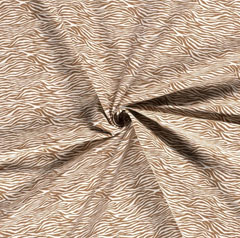 RESTST�CK 184 cm Stretchstoff Bengalin Zebramuster Animal Print, beige creme