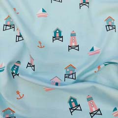 Jerseystoff Strandh�user Leuchtt�rme, mint
