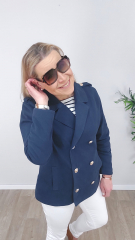 Baumwolltwill Trenchcoatstoff Jackenstoff Hosenstoff - Admiral Blue