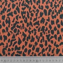 EINZELST�CK 160 cm Viskose Twillstoff Blusenstoff Leomuster, schwarz terracotta