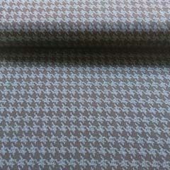 Jerseystoff Hahnentritt, graublau schwarz